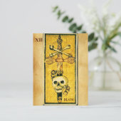 アンティークルネッサンスのタロッツ、ACE OF SWORDS Parchment ポストカード (スタンド正面)