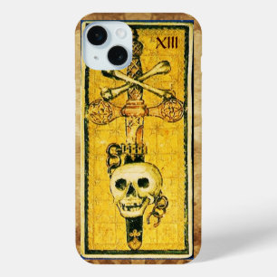 アンティークルネッサンスのタロッツ、ACE OF SWORDS Parchment iPhone 15 Miniケース