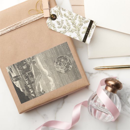 アンティークルネッサンスエラムーンバイアラン・マレット 長方形シール (ギフト)