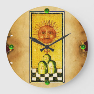 アンティークルネッサンスタロット19/太陽 ラージ壁時計