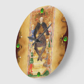 アンティークルネッサンスタロット4/皇帝 ラージ壁時計 (傾斜)