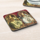アンティークルネッサンスタロット/正義 – ローマ法王 コースター (左側)
