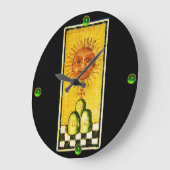 アンティークルネッサンスタロト19/太陽 ラージ壁時計 (傾斜)