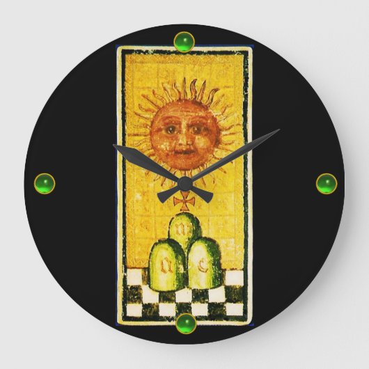 アンティークルネッサンスタロト19/太陽 ラージ壁時計 (正面)