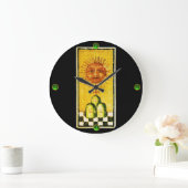 アンティークルネッサンスタロト19/太陽 ラージ壁時計 (ホーム)