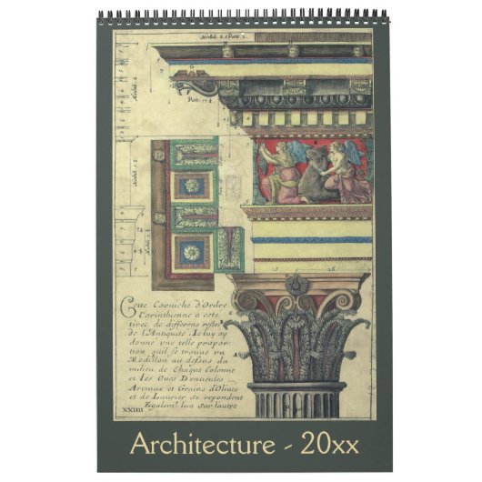 アンティークルネッサンス時代の建築 カレンダー (カバー)