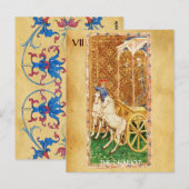 アンティークルネッサンス・タロッツ7/ザ・チャリオット ポストカード (正面/裏面)