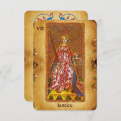 アンティークルネッサンス・タロッツ8 / JUSTICE 案内状 (正面/裏面)