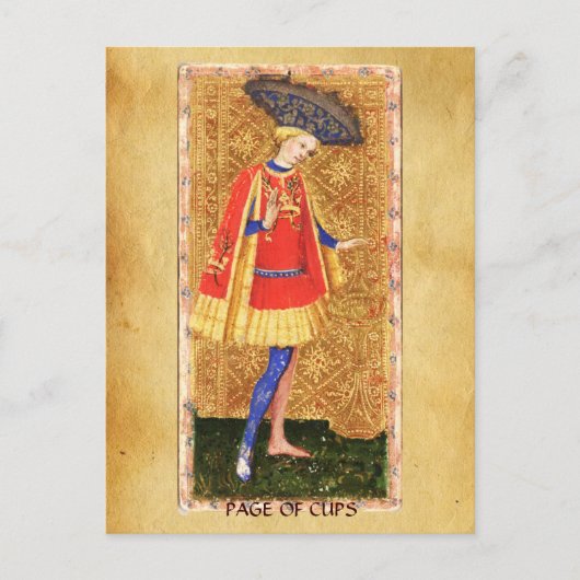 アンティークルネッサンス・タロッツ/カップのページ ポストカード (正面)
