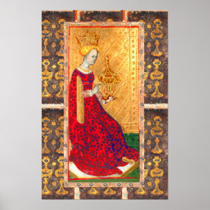 アンティークルネッサンス・タロッツ/カップの女王 ポスター