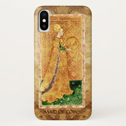 アンティークルネッサンス・タロッツ/コインのメイド Case-Mate iPhoneケース (裏面)