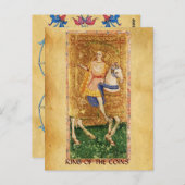 アンティークルネッサンス・タロッツ/コインの王 ポストカード (正面/裏面)