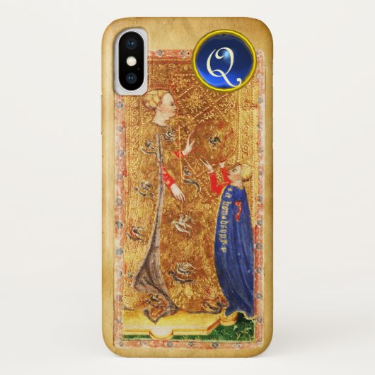 アンティークルネッサンス・タロッツ、コイン・モノグラムの女王 Case-Mate iPhoneケース (裏面)