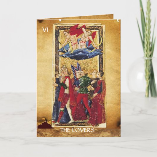 アンティークルネッサンス・タロッツ/ラバーズバレンタインデー シーズンカード (正面)