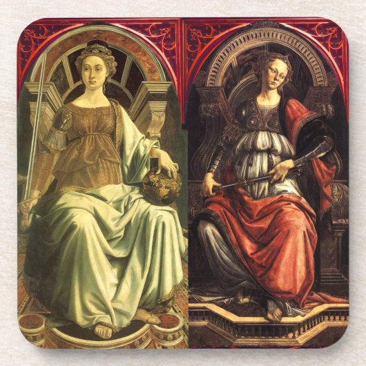 アンティークルネッサンス・タロッツ/正義 – 不屈 コースター (正面)