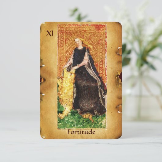 アンティークルネッサンスTAROTS剛毅 – 強度 案内状 (スタンド正面)