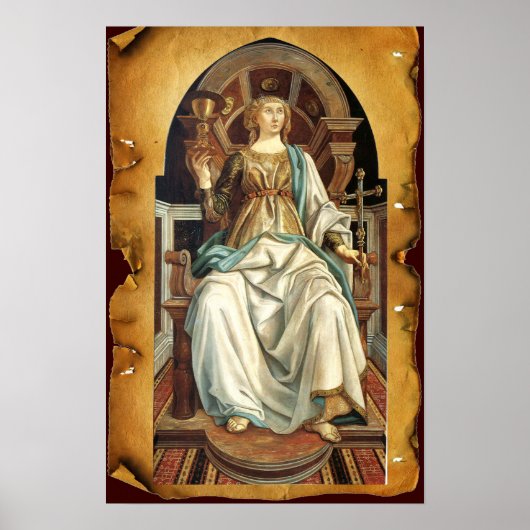 アンティークルネッサンスTAROTS 5 / THE POPE Parchment ポスター (正面)