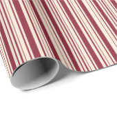 アンティークルビーとアンティークホワイトストライプズ ラッピングペーパー (ロールコーナー)