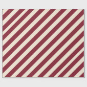 アンティークルビーとアンティークホワイトストライプズ ラッピングペーパー (フラット)