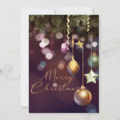 アンティークルビーメリークリスマスデコレーション シーズンカード (正面)