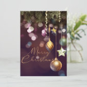 アンティークルビーメリークリスマスデコレーション シーズンカード (スタンド正面)