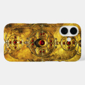 アンティークルビー宝石ストーンズ付きケルト戦士シールド Case-Mate iPhoneケース (裏面 (横))