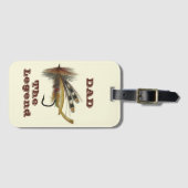 アンティークレインボーフライ用魚釣りレジェンドパパ ラゲッジタグ (正面横)