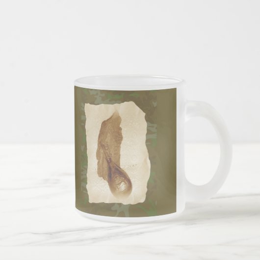 アンティークレザーパウダーフラスコ フロストグラスマグカップ (右)