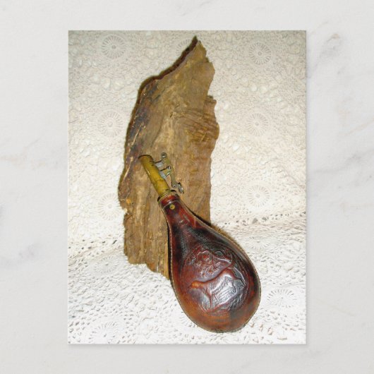 アンティークレザーパウダーフラスコ ポストカード (正面)