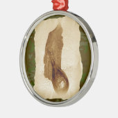 アンティークレザーパウダーフラスコ メタルオーナメント (左)