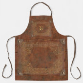 アンティークレザールックアウトモノグラム エプロン (正面)