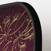 アンティークレザールックモノグラムの ピックルボールラケット (左詳細)