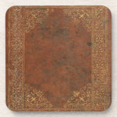 アンティークレザールック コースター (正面)