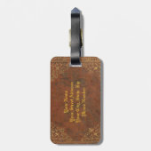 アンティークレザー(カスタマイズ可能) ラゲッジタグ (裏面縦)