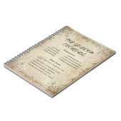 アンティークレシピ縁どと羊皮質付き ノートブック (左側)