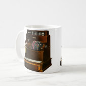 アンティークレジ、ヴィンテージ小売業 コーヒーマグカップ (正面左)