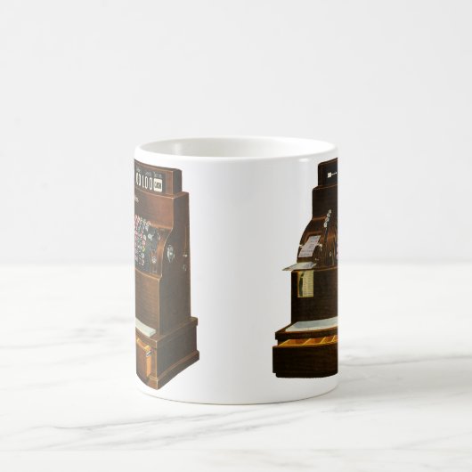 アンティークレジ、ヴィンテージ小売業 コーヒーマグカップ (中央)