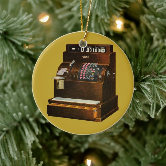 アンティークレジ、ヴィンテージ小売業 セラミックオーナメント (ツリー)