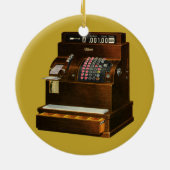 アンティークレジ、ヴィンテージ小売業 セラミックオーナメント (裏面)