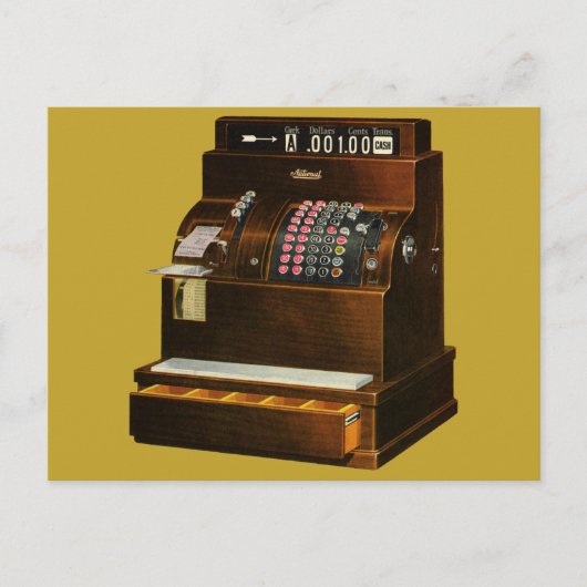 アンティークレジ、ヴィンテージ小売業 ポストカード (正面)