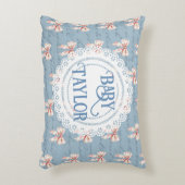 アンティークレタリングトイレボウパーソナライズされた アクセントクッション (正面(垂直))