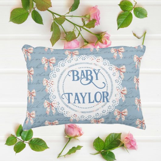 アンティークレタリングトイレボウパーソナライズされた アクセントクッション