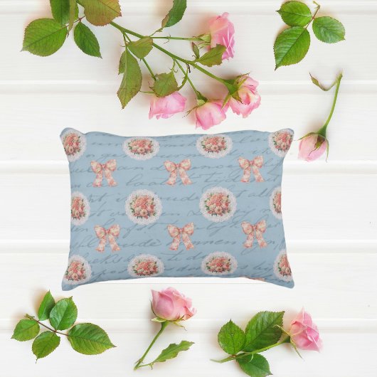 アンティークレタリングヴィンテージバラトワールボウ アクセントクッション