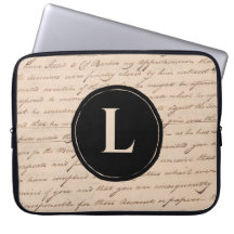 アンティークレターライターのモノグラムイニシャルスクリプト