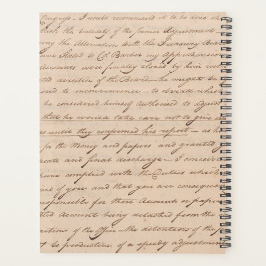 アンティークレター紙ブラックモノグラムライター プランナー手帳 (裏面)