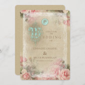 アンティークレター – 結婚式招待状 招待状 (正面/裏面)