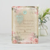 アンティークレター - 結婚式招待状、発表 招待状 (スタンド正面)