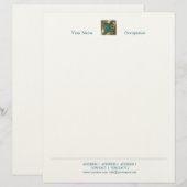 アンティークレター X - 便箋 レターヘッド (正面/裏面)