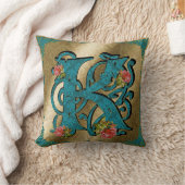 アンティークレターK – 枕 (ブランケット)