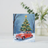 アンティークレッドカークリスマスツリー シーズンカード (スタンド正面)